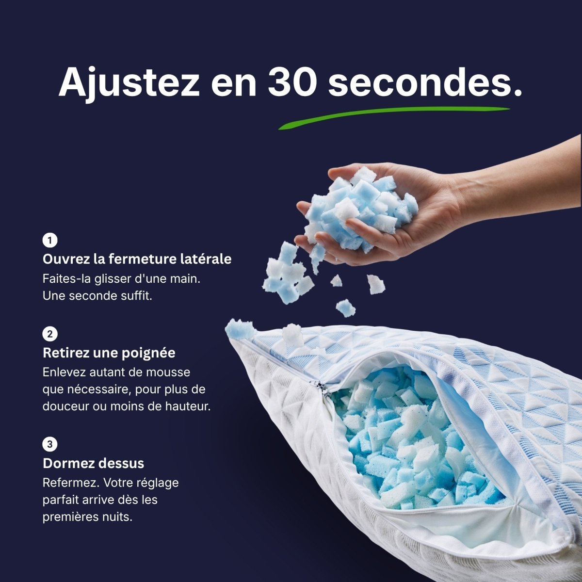 Oreiller Original Cellsius - Le premier oreiller qui s'adapte à votre corps