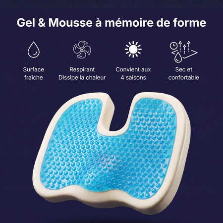Coussin Orthopédique d'Assise Cellsius - Soulage les douleurs du coccyx et lombaires