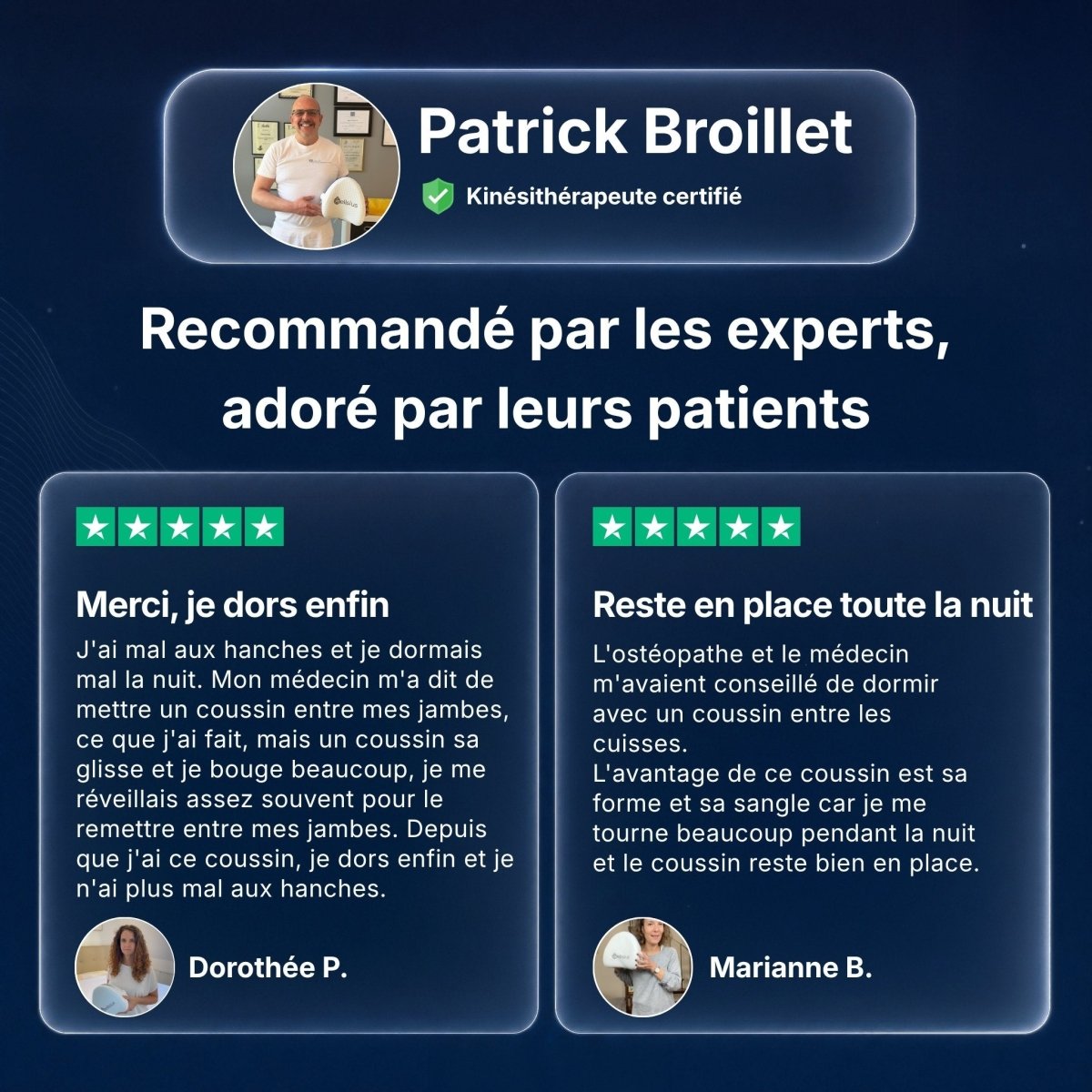 Coussin Orthopédique Genoux Cellsius - Le secret d'un sommeil sans douleur