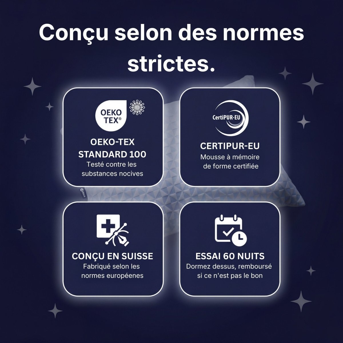 Oreiller Original Cellsius - Le premier oreiller qui s'adapte à votre corps