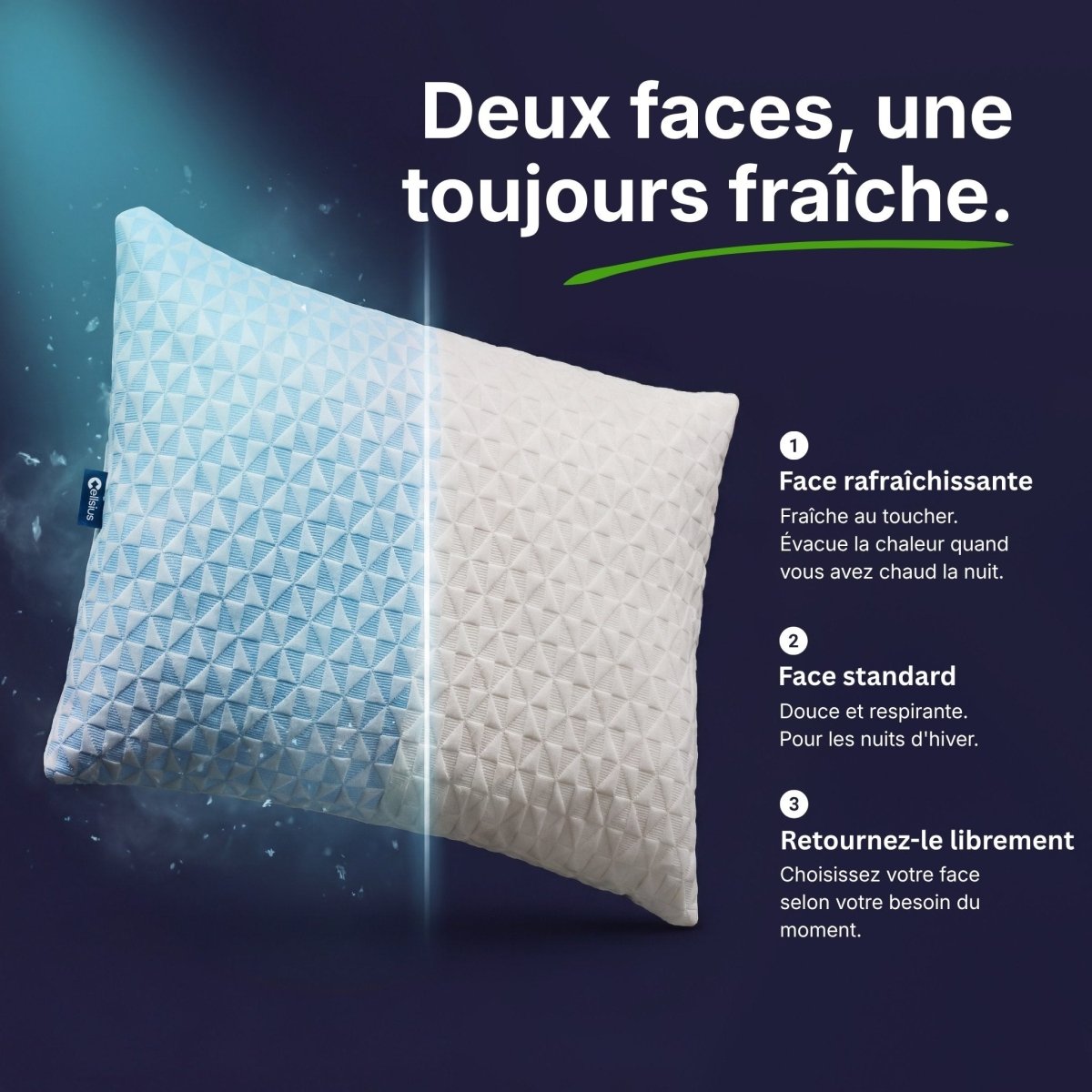 Oreiller Original Cellsius - Le premier oreiller qui s'adapte à votre corps