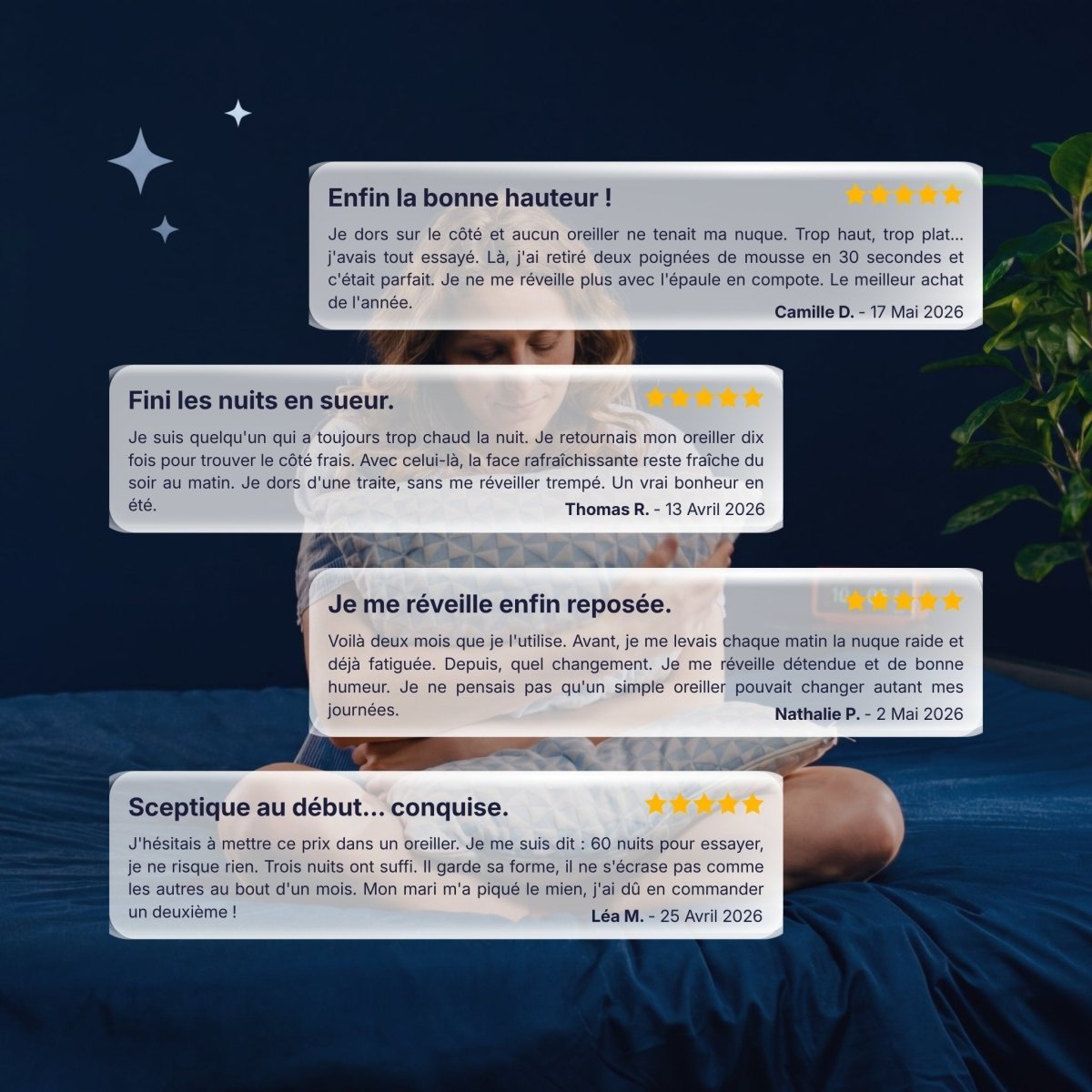 Oreiller Original Cellsius - Le premier oreiller qui s'adapte à votre corps